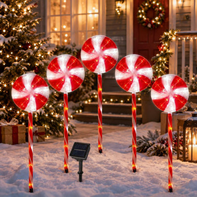 Guirlandes lumineuses solaires, décorations de Noël extérieures pour jardin, allée, terrasse