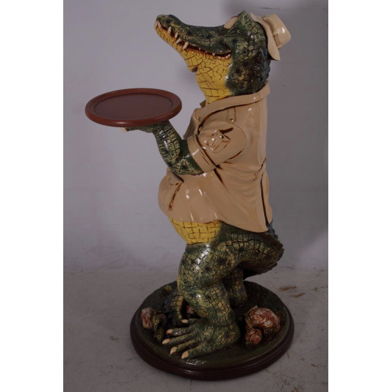 Grande statue crocodile majordome