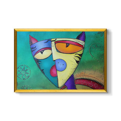 Celestial Cat-Laura Barbosa-Toile encadrée sur mesure