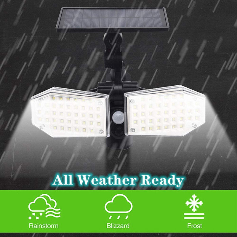 15-Watt LED Solar Power Dusk to Dawn Battery Operated Outdoor Security Spot Light with Motion Sensor
