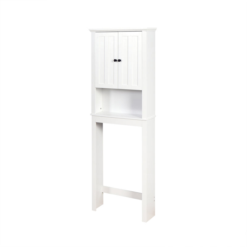 Armoire de rangement pour salle de bain en bois au-dessus de la toilette avec tablette réglable 23,62 x 7,72 x 67,32 po