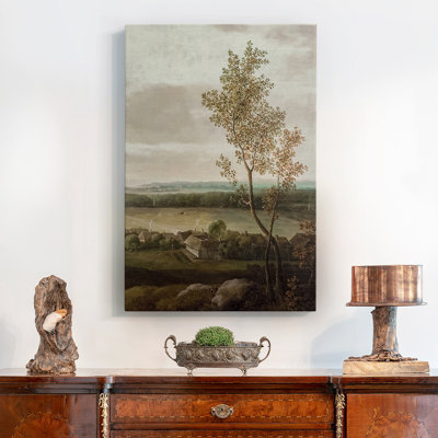 Paysage rétro CCLII - Toile tendue avec châssis