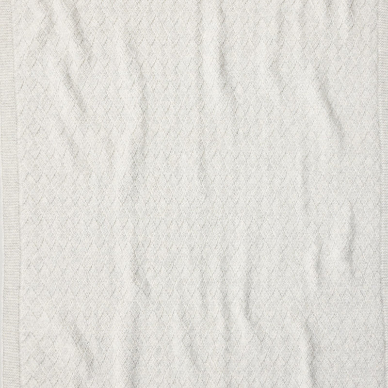 Gray Knitted Polyester Throw Blanket, 60 x 50 Inches