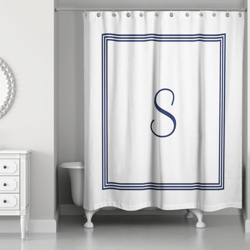 Rideau de douche simple , S, Bleu marine