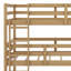 Triple lit superposé détachable en bois - 2 échelles intégrées et garde-corps de sécurité-701913338