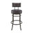 Ewura Swivel Armless Counter/Barstool in Metal with Faux Leather-1989085882-1989085881