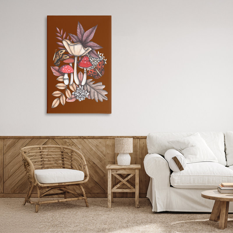 Automne, champignon magique, conception par Cecilia Battaini, H 36 po x l 24 po