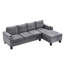 Ensemble de canapé modulaire confortable pour le salon avec porte-gobelet et chaise de rangement