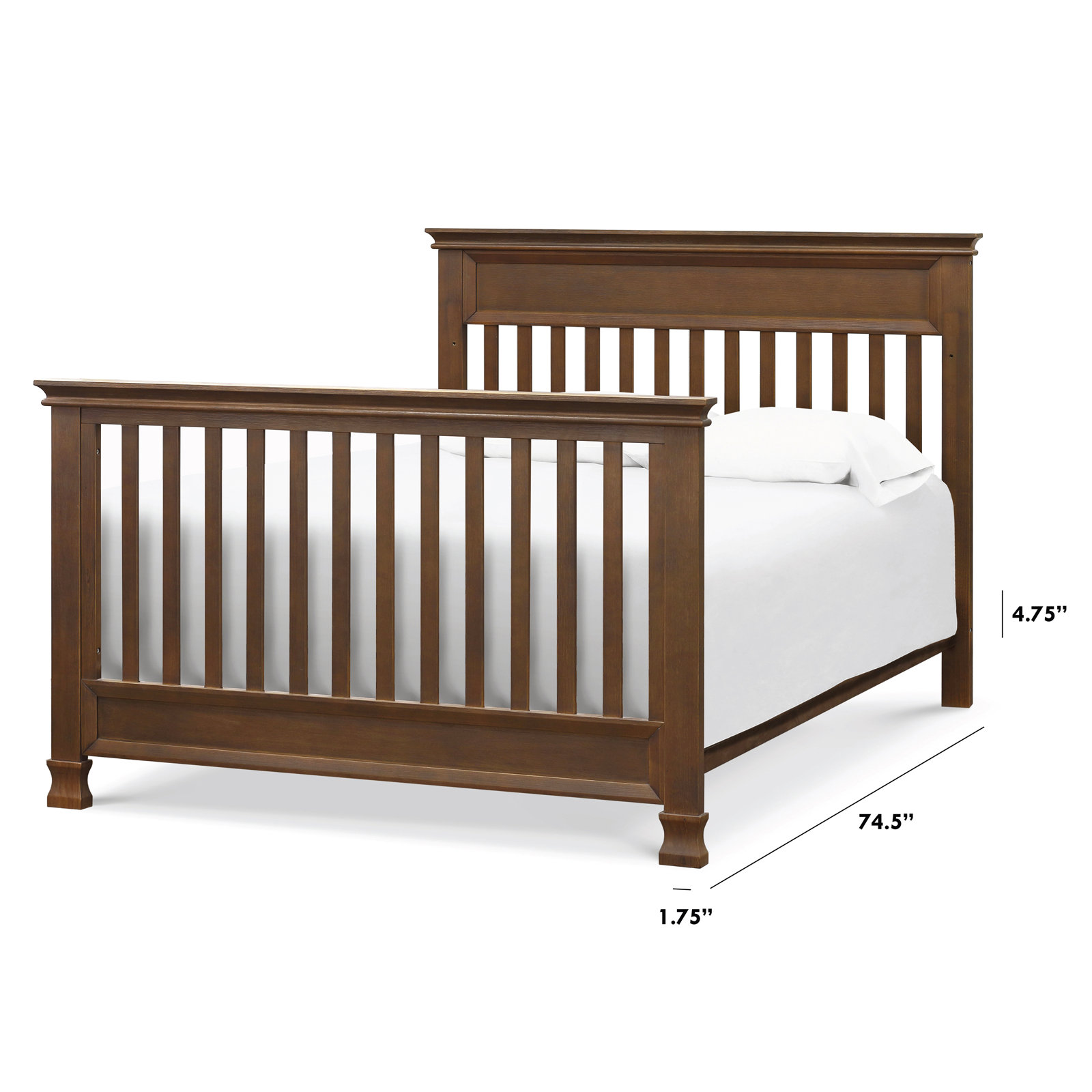 Full Bed Conversion Rails, Mocha