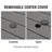 Outdoor Dining Table with Umbrella Hole, HDPE Rectangular Patio Table, Weather Resistant & Easy to Clean, Gray Finish with Trestle Legs for Patio Garden Backyard