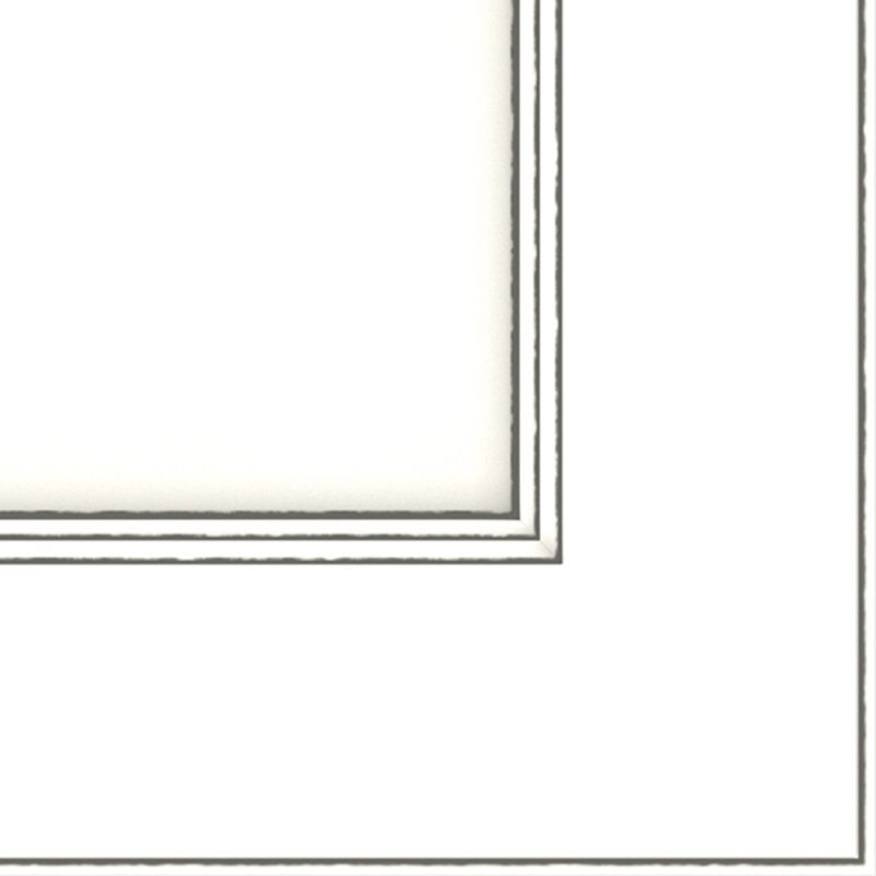 Dwelling Claredon Door Sample, True White w/Nickel Glaze, Maple