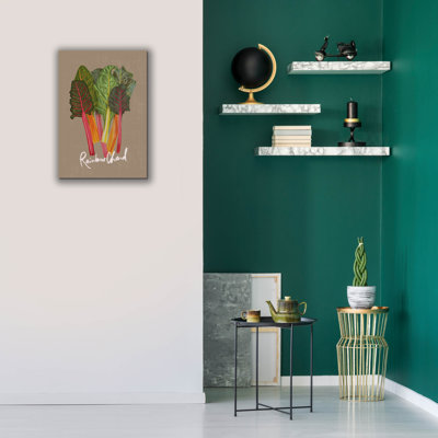 «Rainbow Chard» par Elizabeth Caldwell, art mural sur toile