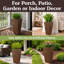 Grandes jardinières d'extérieur en paquet de 2 - Jardinières hautes de 22,4 pouces pour plantes d'extérieur ou pots d'intérieur pour plantes - Pots de fleurs en plastique pour patio, entrée ou porche (bronze)-554086292-569626222