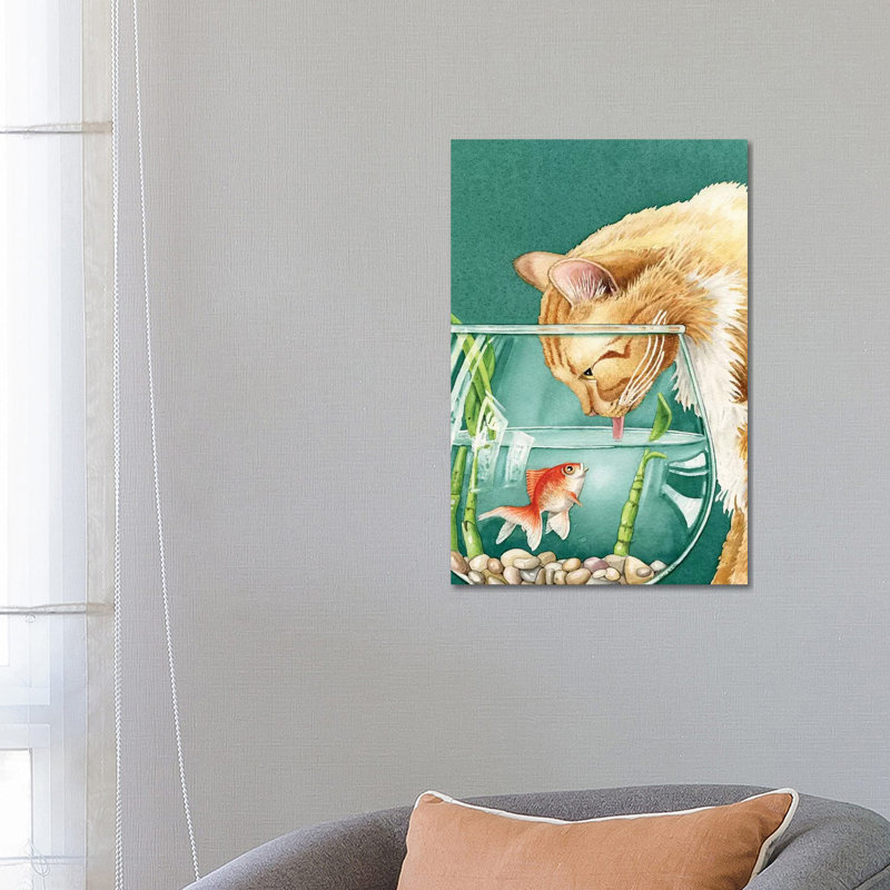 Something's Fishy 1 Piece Wrapped Canvas Painting, 66.04 cm H x 45.72 cm W x 3.175 cm D