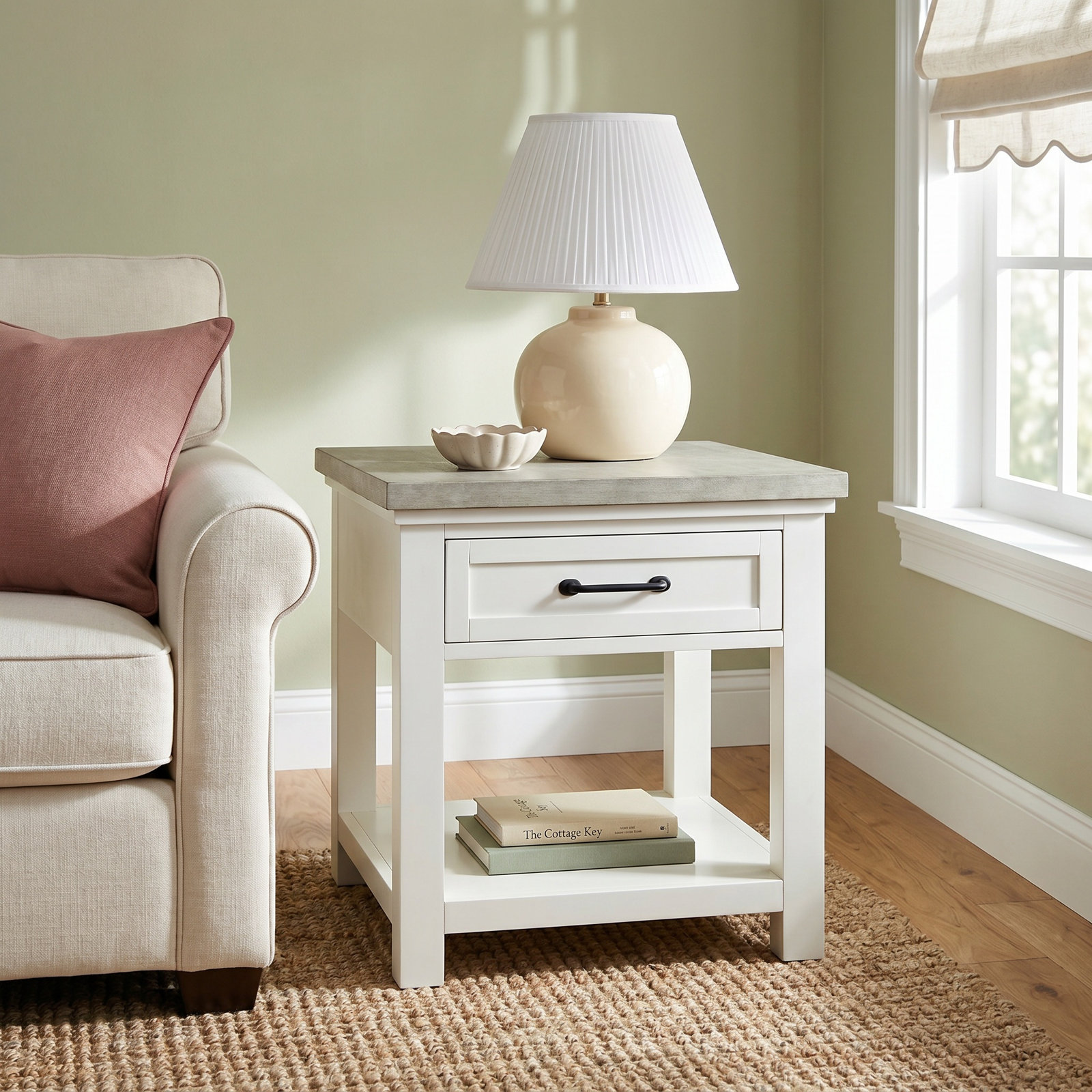 Gabby End Table With Storage