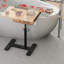 Mobile Couch End Tables,Rolling TV Coffee Table Beige for Sofa Bed