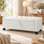 Banc de rangement avec repose-pieds 48 po en similicuir avec dessus rabattable pour mobilier de salon de chambre à coucher-96360368