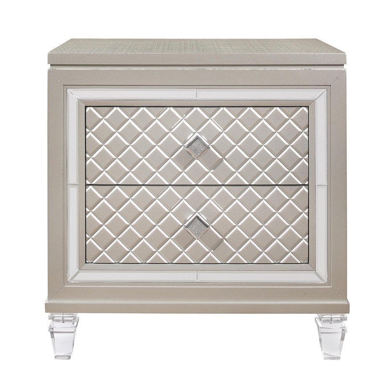 Table de chevet Cross Glam Champagne