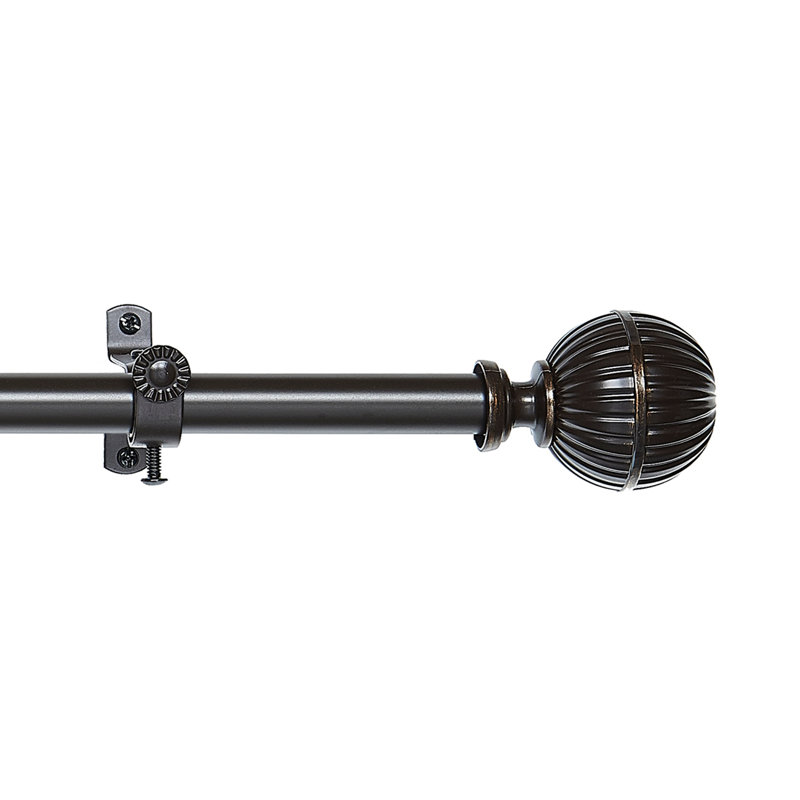 Tringle à rideaux simple ajustable de 28 po à 86 po 0,75 po, 48" - 86"