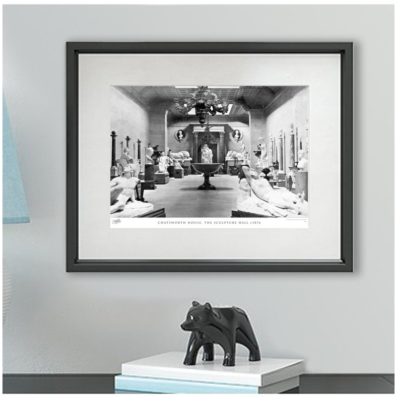 Chatsworth House, The Sculpture Hall C1876 - Single Picture Frame Print, 60cm H x 80cm W x 2.3cm D