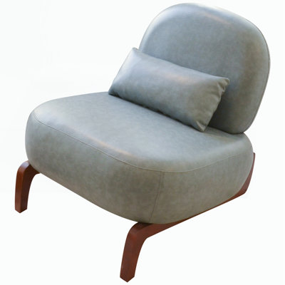 Accent Chair with Solid Wood Legs