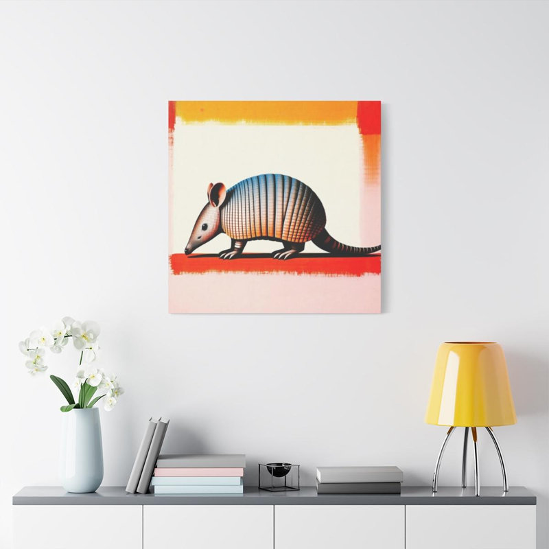 Armadillo, Abstract, Canvas Art Print, 30" H x 30" W