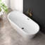 Baignoire de trempage autoportante en acrylique 67 "x 31,5" avec bonde et trop-plein-115789357