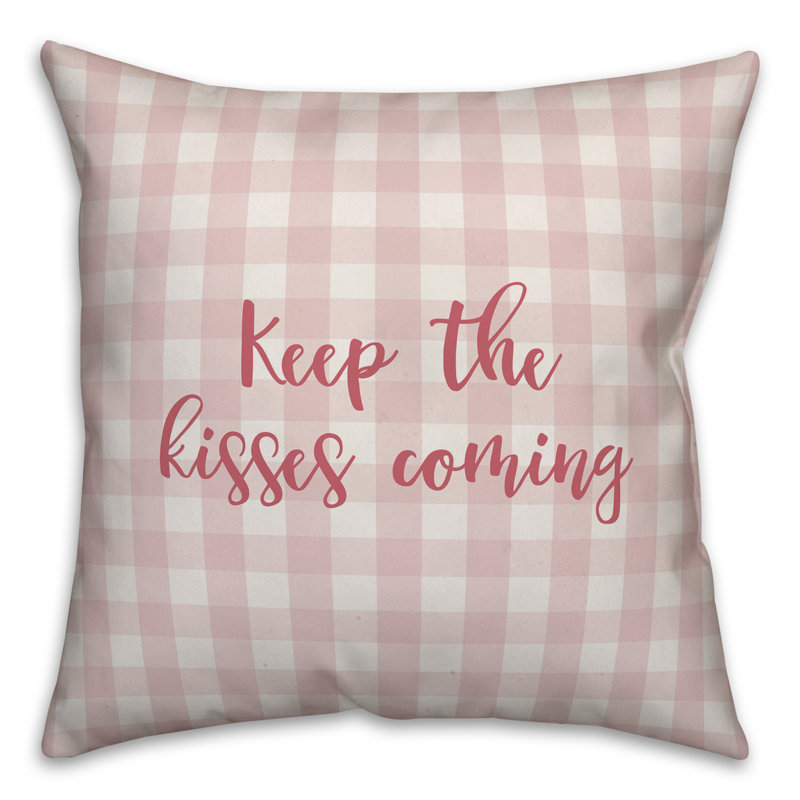 Coussin Jaxx Keep The Kisses Coming, Coussin décoratif, Rose