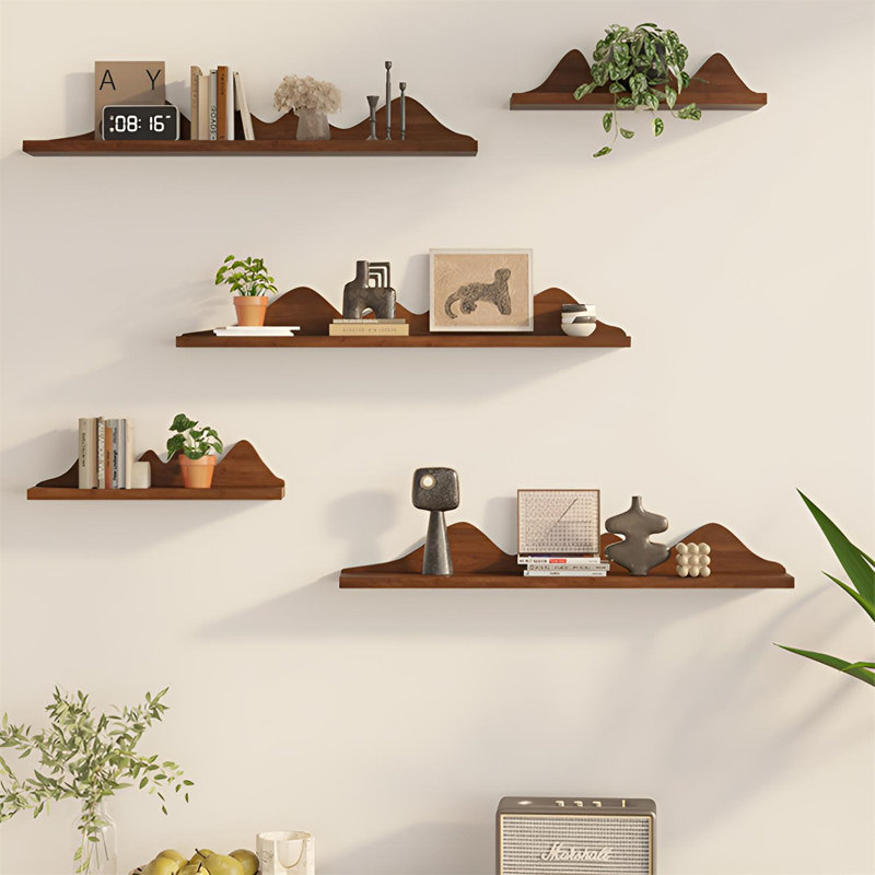 Solid Wood Wall-Mounted Shelf