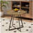 31.5 Inch Round Dining Table, Small Circle Kitchen Table with Metal Black Legs for 2-4 people,Modern Dining Room Table, Brown (only table)