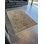 Tapis décoratif beige à motif floral frangé à motif floral traditionnel