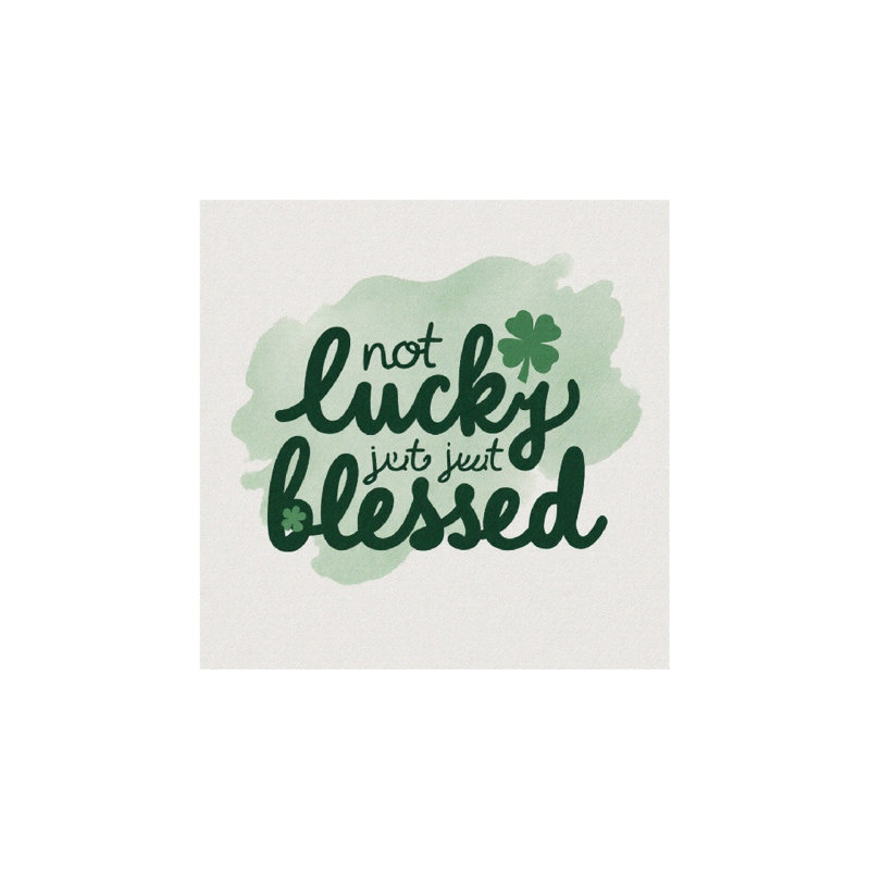 «Blessed Clover», art mural encastré en bois, 16 L x 16 l