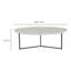 Table basse ronde en marbre avec base en fer