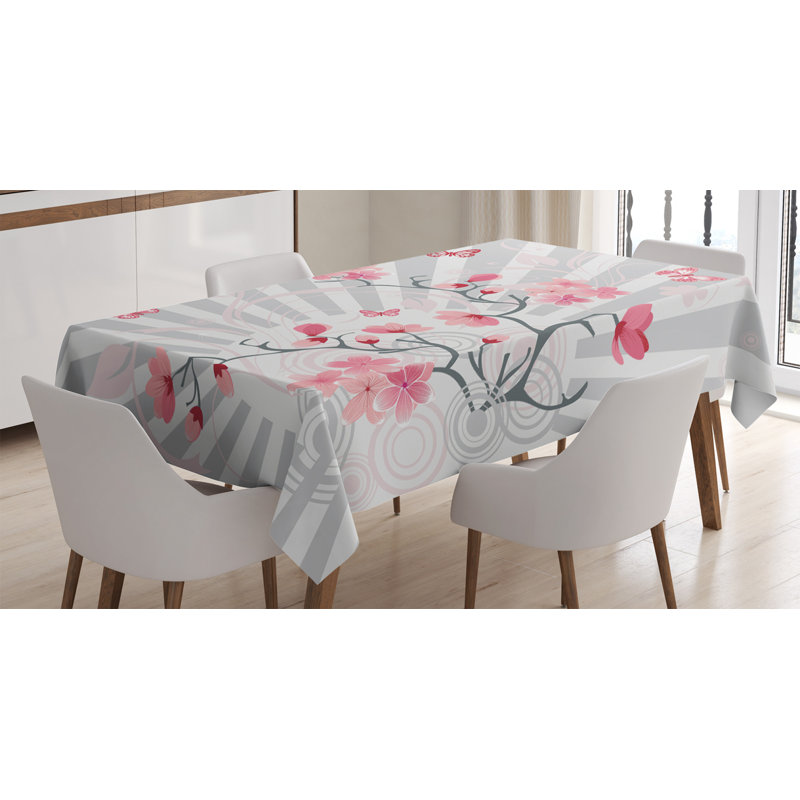 Nature Dining Room Kitchen Tablecloth, 90" L x 60" W