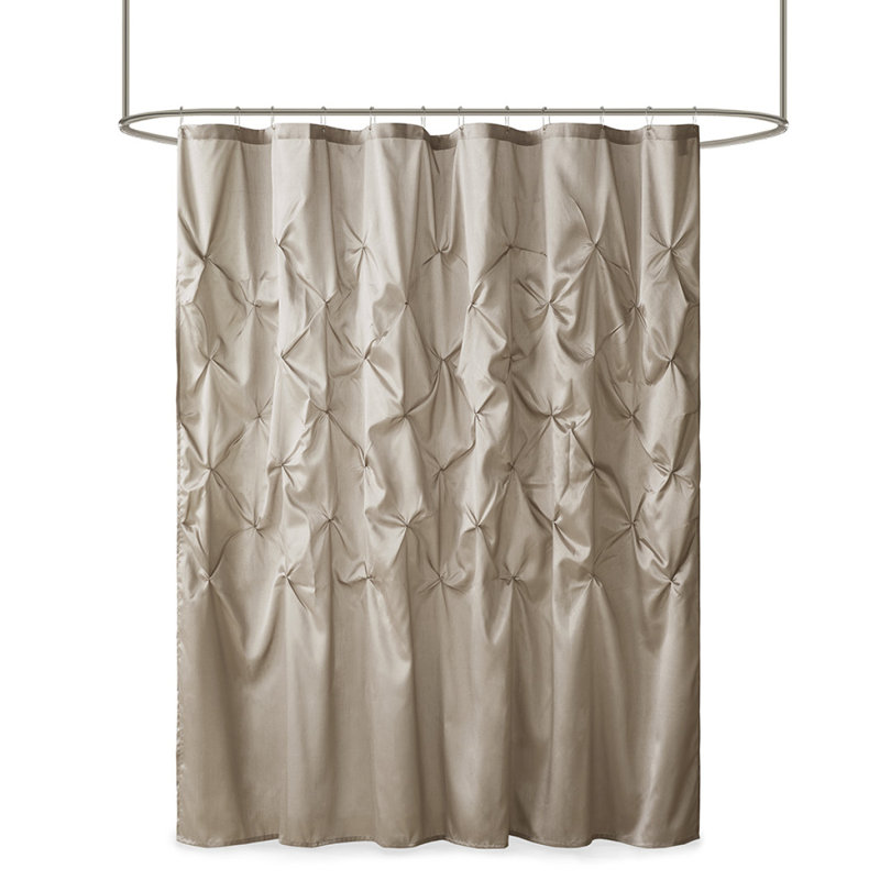 Rideau de douche capitonné semi-transparent, Taupe