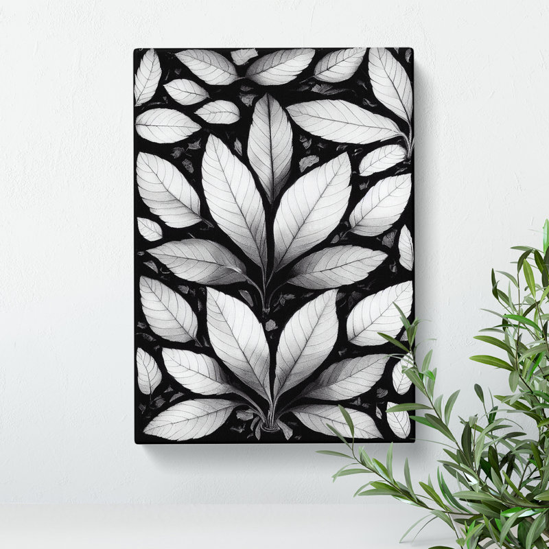 Leaves Pattern No.1 - Wrapped Canvas Print, 50cm H x 35cm W x 3cm D