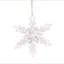 Cintre de 6,3 x 1,8 x 6,7 po en forme de flocon de neige, boules de Noël suspendues décoratives pour décorations de fêtes, ensemble de 6