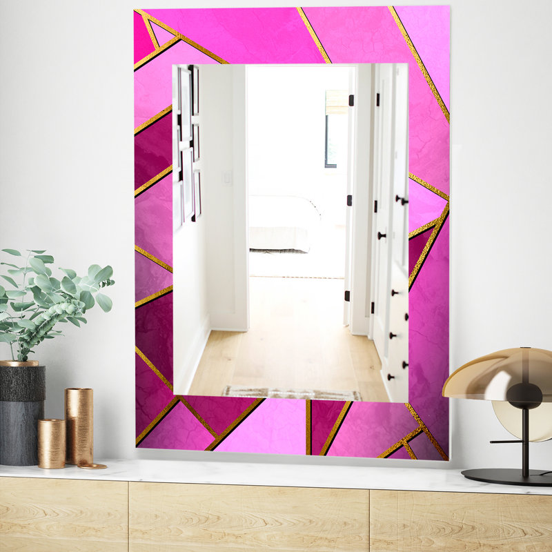 Flat Mirror, 39.4" H x 29.5" W, Purple
