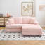 79.3''Modern Corduroy L-Shaped Sectional Sofa with Ottoman-107163536