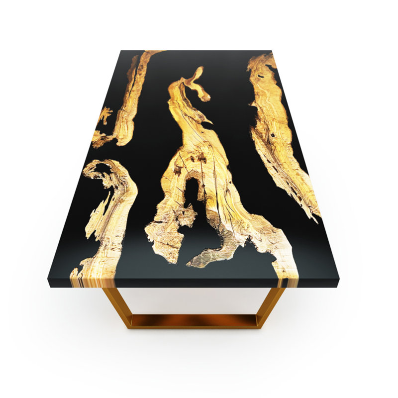 Morano Coffee Table, Black, 17.7" H x 47.2" L x 23.6" W