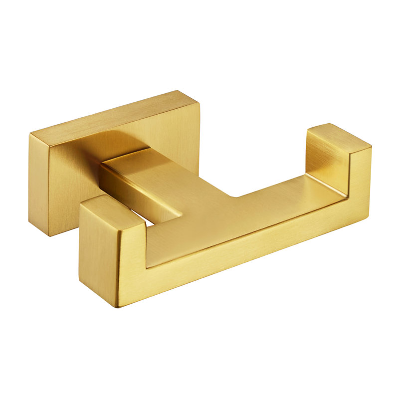 Crochet double pour salle de bain mural, Golden