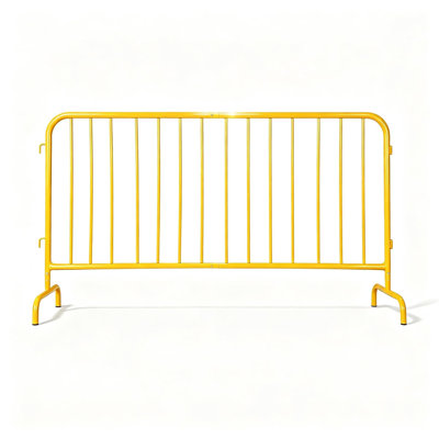 5.5 ft Heavy-Duty Steel Interlocking Barricade, Metal Crowd Control Barrier