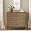 Commode 4 tiroirs avec pied en bois massif-2145691626