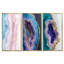 Agate Dream River II - ensemble de 3 reproductions sur toile encadrées Geode-129076597-129076603