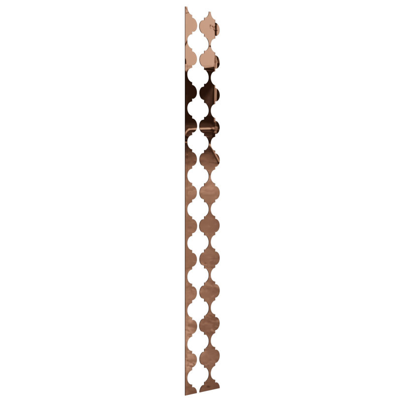 Marrakesh Adjustable Acrylic Decorative Slat Wall Panel Kit (12-Pack), 94" H x 7.125" W, Bronze