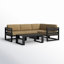 Avion 5 Piece Sectional Set - Black-1426329045-1414265629