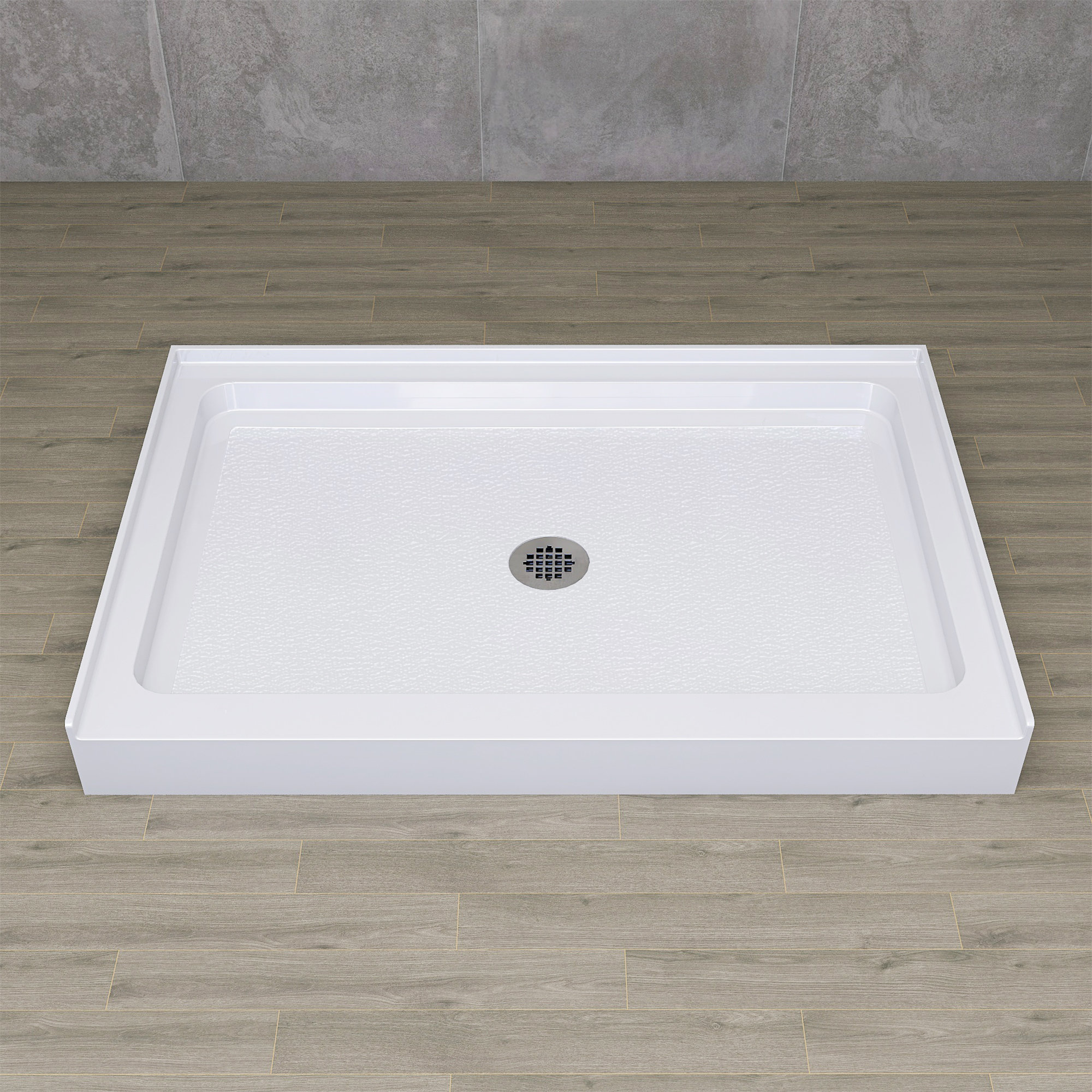 Ogonbrick 48 In. X 30 In. Acrylic Single Threshold Shower Base Alcove ...