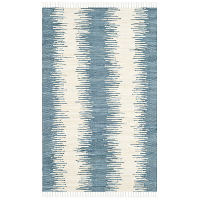 Telscombe Hand Woven Cotton Striped Rug