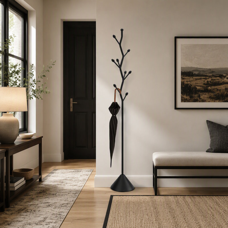 Arbre d'entrée avec 8 crochets, rangement peu encombrant pour le vestibule