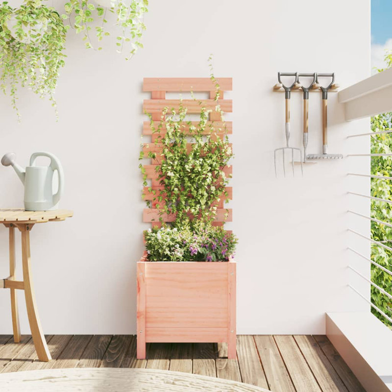 Addelin Wood Planter Box, 114cm H x 39cm W x 39.5cm D, Brown